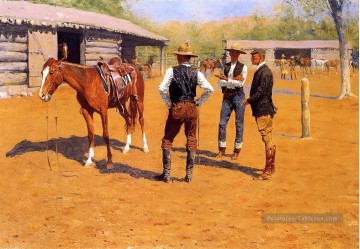 Frederic Remington œuvres - Acheter des poneys polo à l’ouest Far West américain Frederic Remington